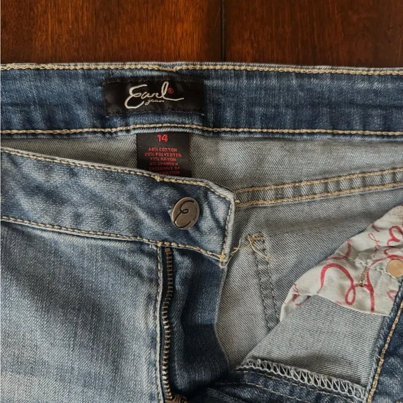 Earl Jeans Light Blue Denim Women's Shorts Size 14 - Picture 2 of 5